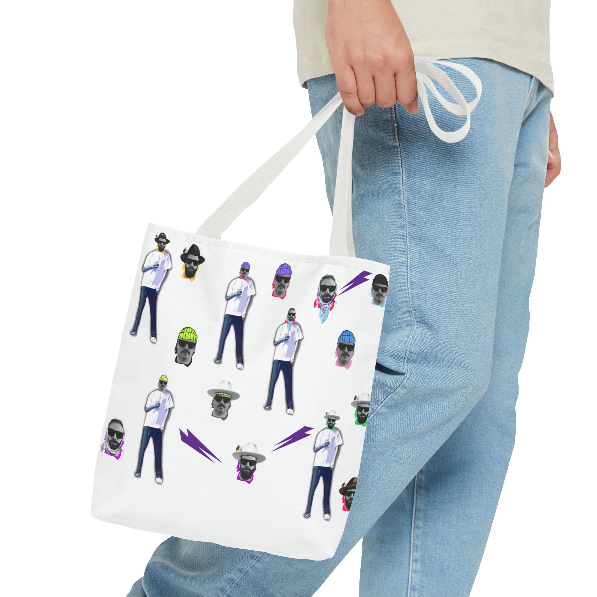 Retro Skate Crew Tote Bag | Patterned All-Over-Print