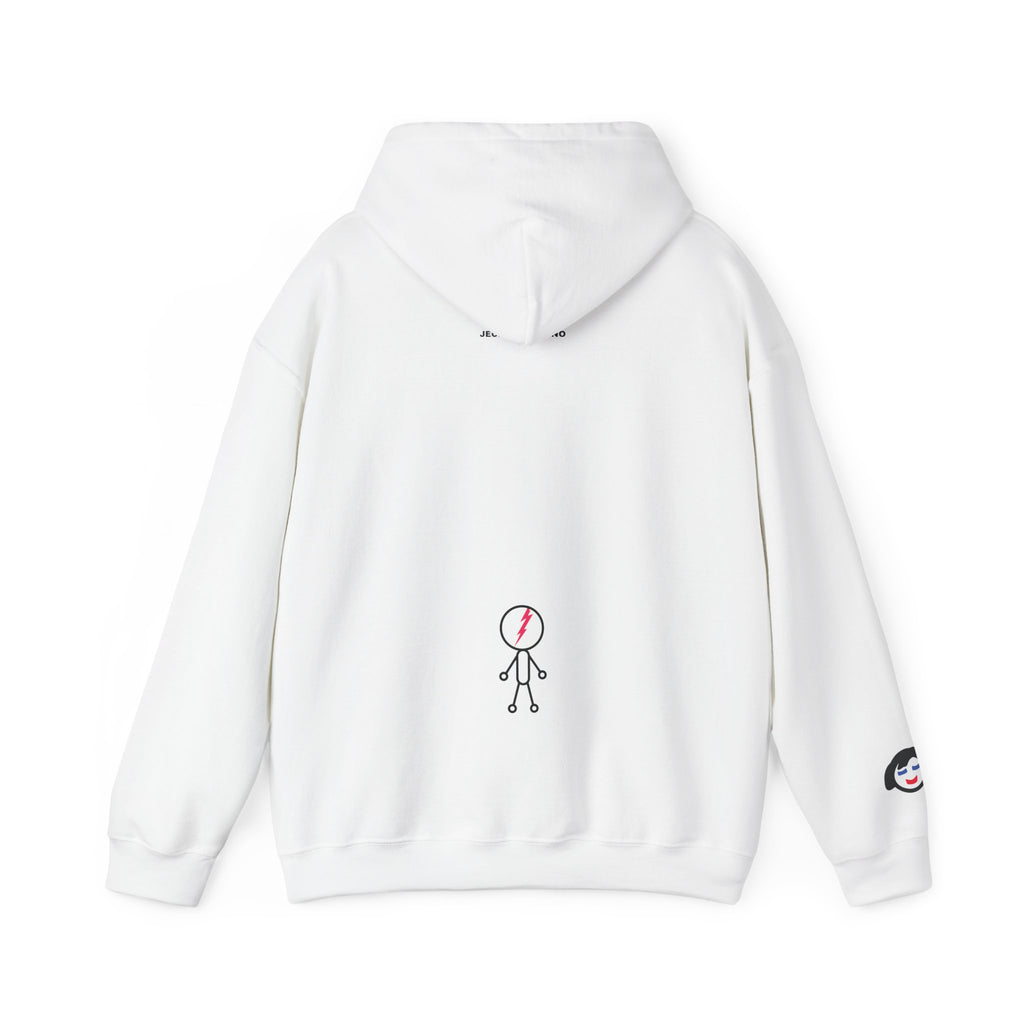 Smiling Rainbow Face JECKY FRANKINO Hoodie | Minimal Pastel Graphic Sweatshirt