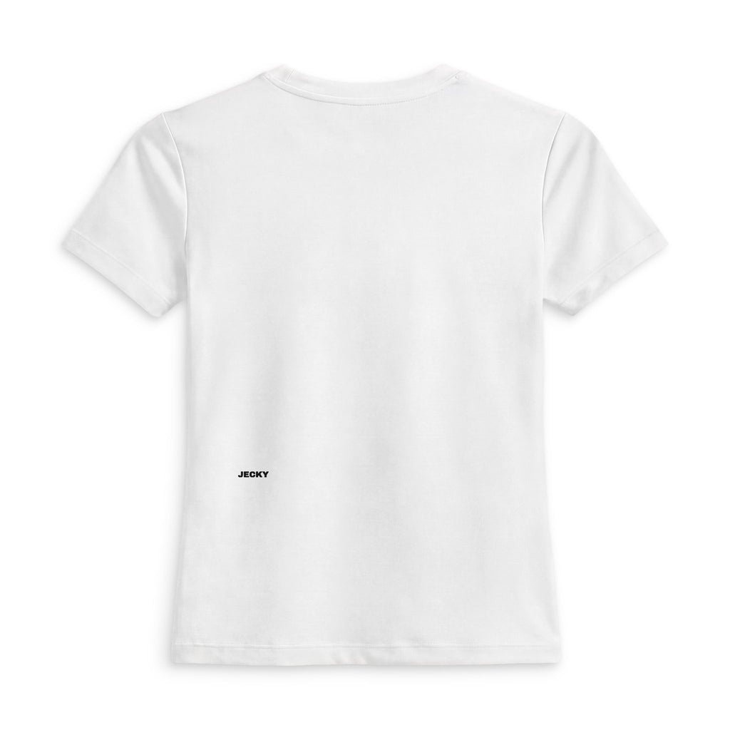 Smiling Face Jecky Frankino Tee | Black Women's Fitted T-Shirt