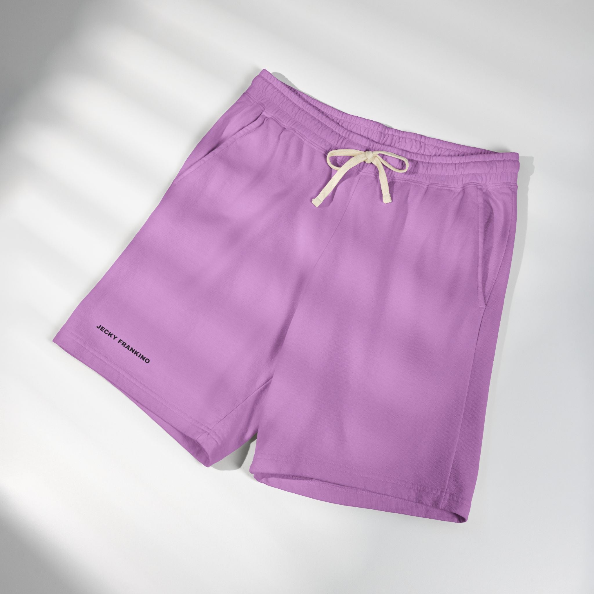 Fleece Shorts with Tiny Smiley Face Embroidered Sweat Shorts | 4 colors