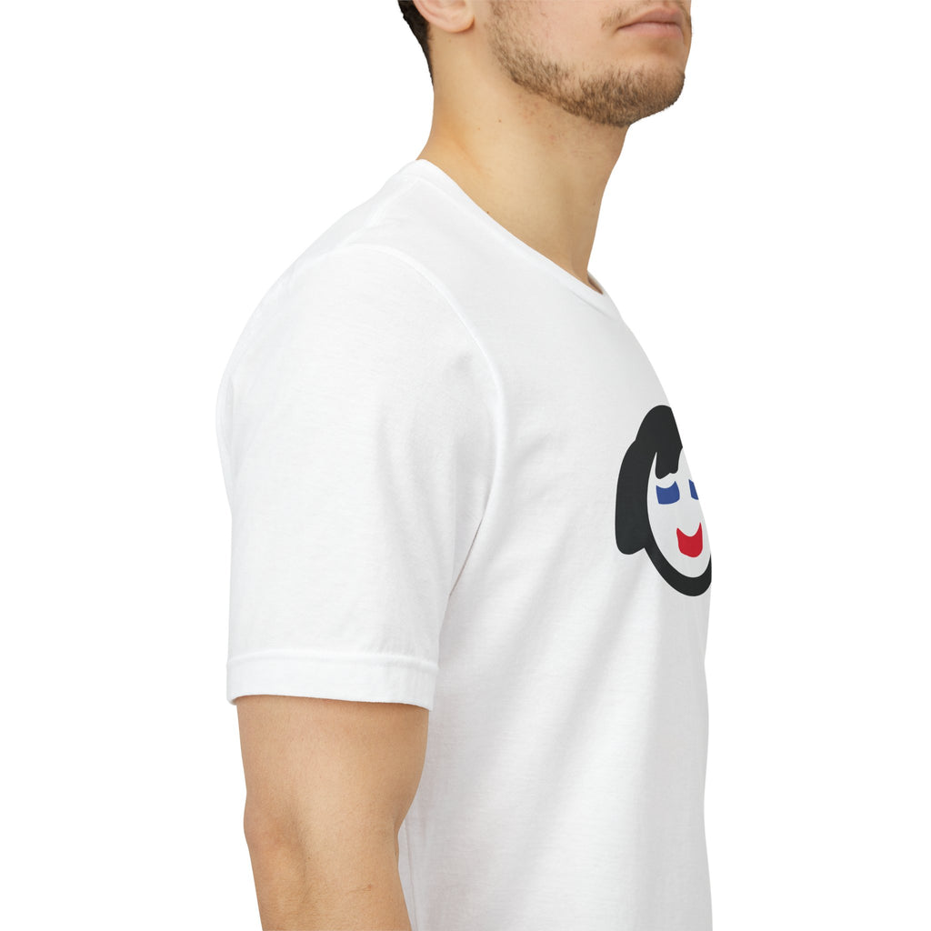 Minimalist Smiling Face Graphic Tee — Cute Peaceful Emoji T-Shirt