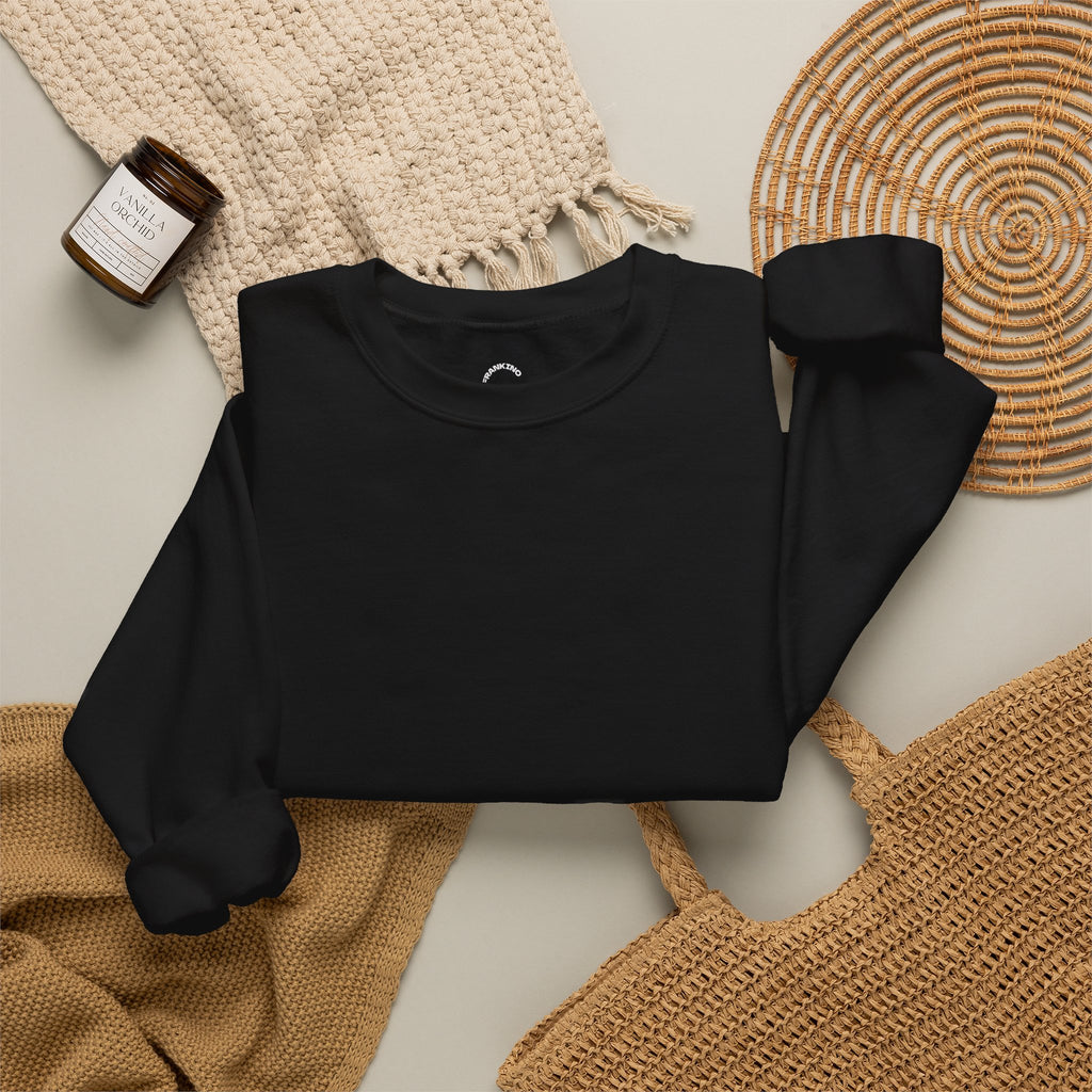 JECKY is/back Crewneck Sweatshirt | Minimal Back Text Design