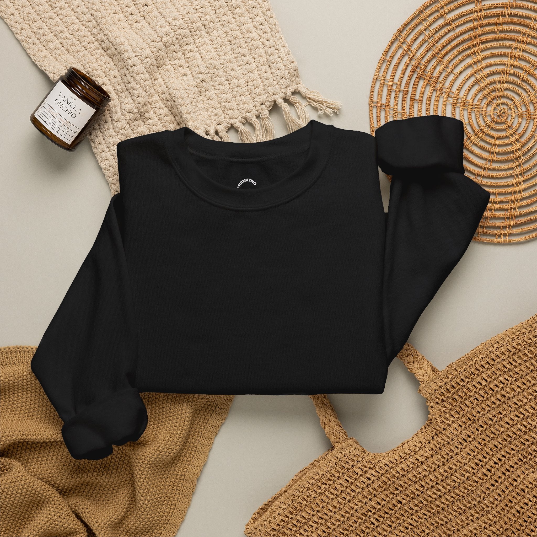 JECKY is/back Crewneck Sweatshirt | Minimal Back Text Design