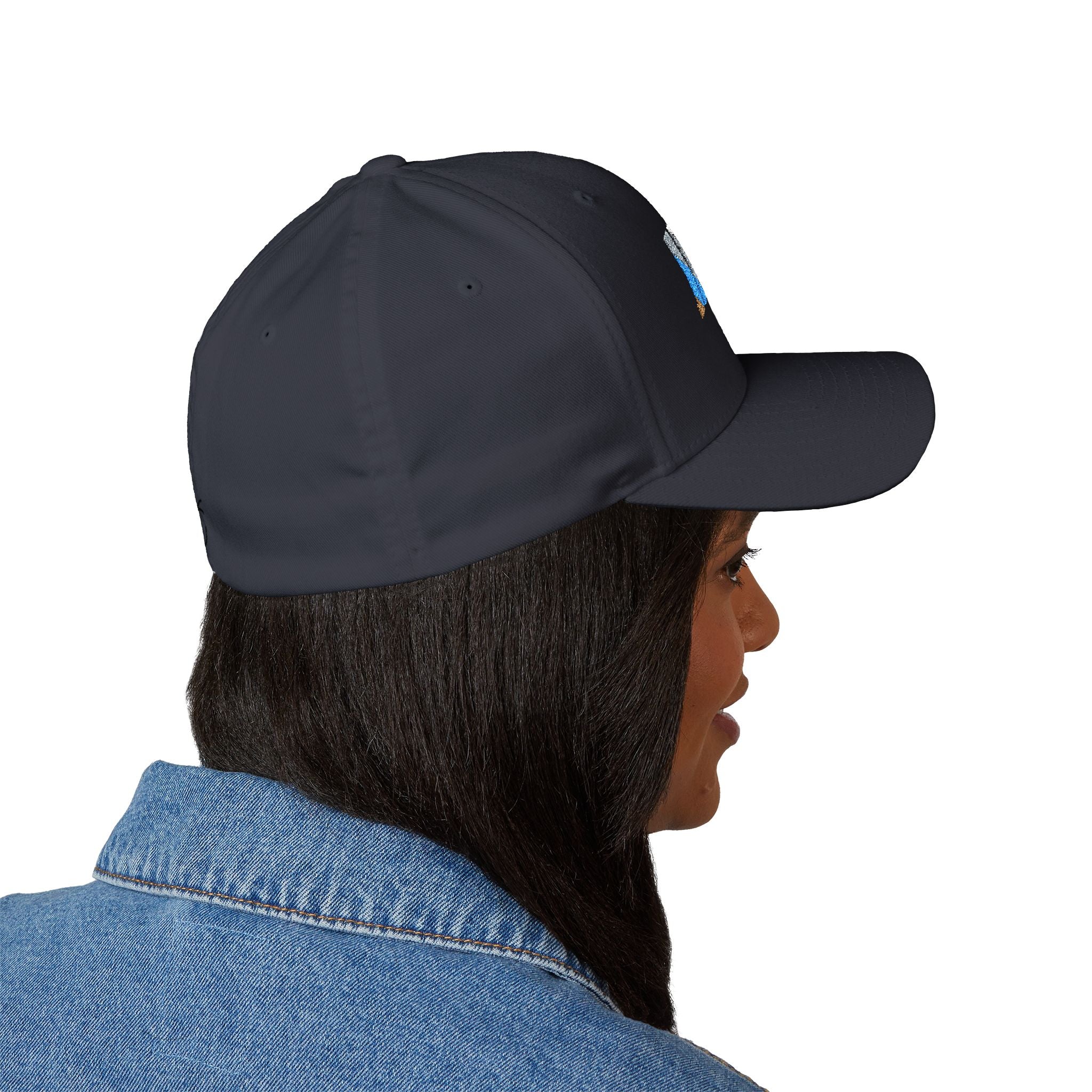 JECKY Text Patch Cap | Embroidered Baseball Hat, Winking Back Detail