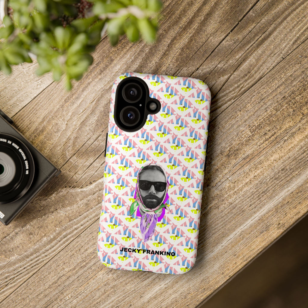 JECKY Retro Geometric Pattern with Sunglass Portrait Phone Case | Tough Cases