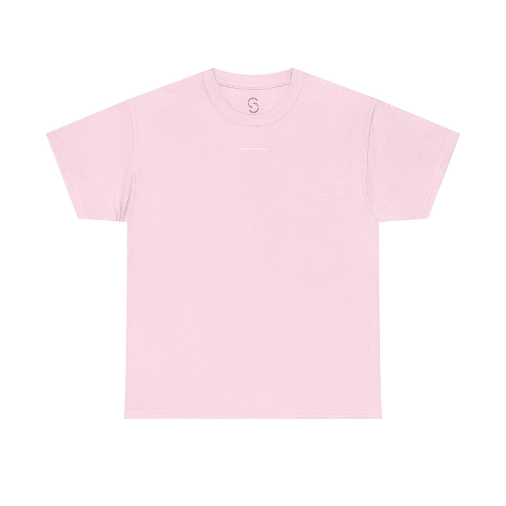 Smiling Rainbow Face Tee | Pastel Neon Backprint T‑Shirt