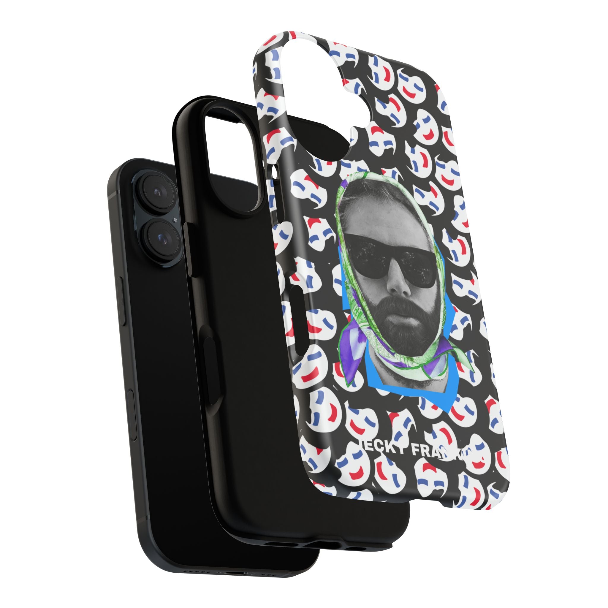 Smiling Mask Pattern Portrait Phone Case | Tough Cases