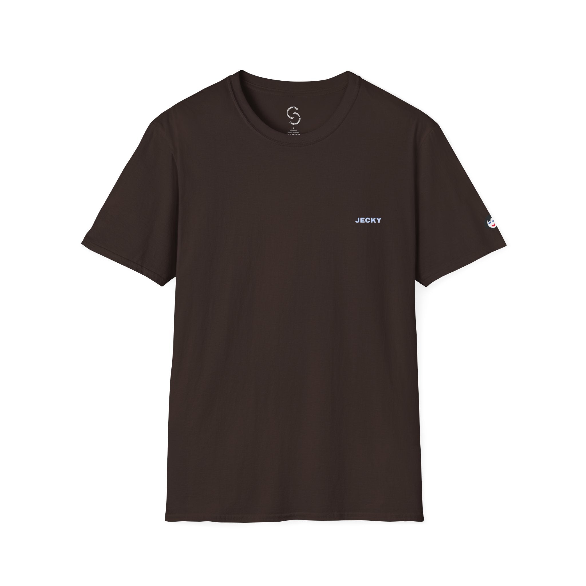 Minimal 'LUCKY' Text Tee, T-Shirt | Small Chest Script Logo