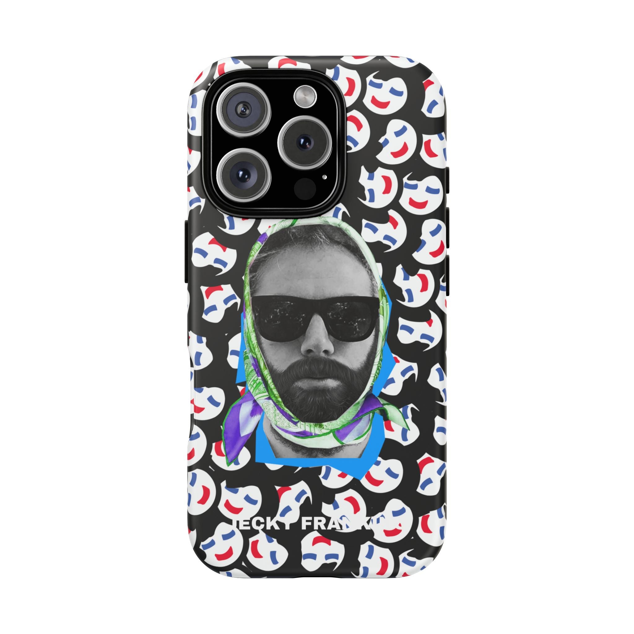Smiling Mask Pattern Portrait Phone Case | Tough Cases
