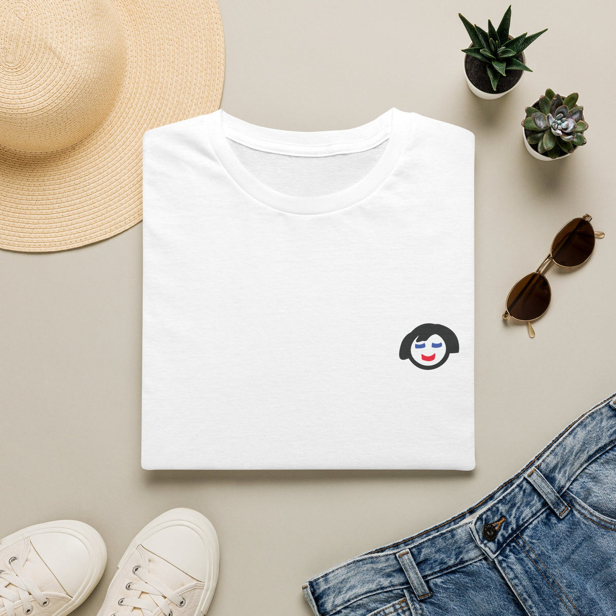 Smiling Jecky Frankino Face T-Shirt | Small Chest Graphic