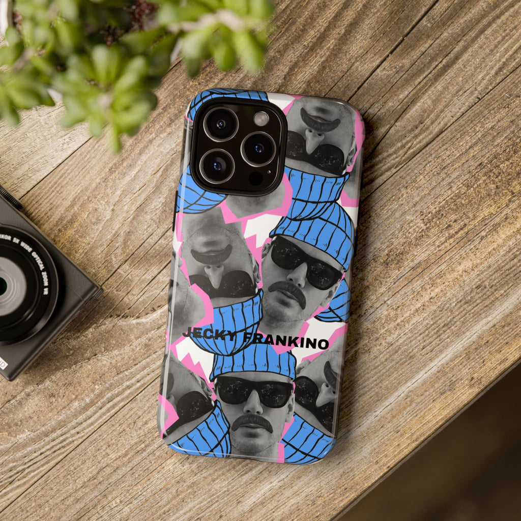 Retro Beanie Portraits phone case | iPhone protective case, quirky face collage