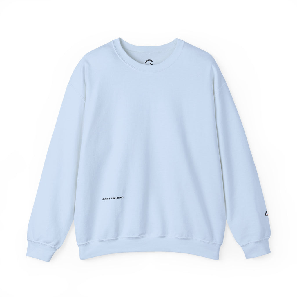 JECKY is/back Crewneck Sweatshirt | Minimal Back Text Design