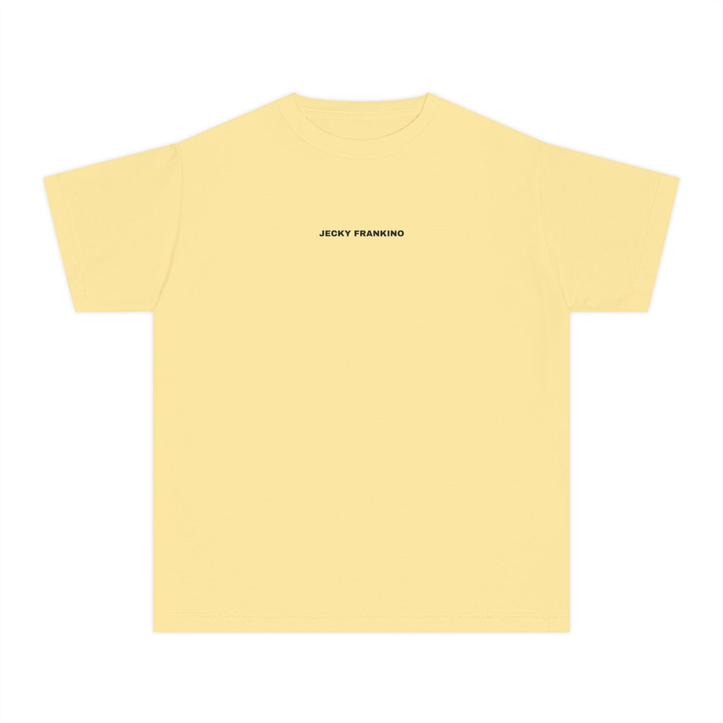 Smiling Face Graphic Youth Tee | Minimal Emoji Back Print