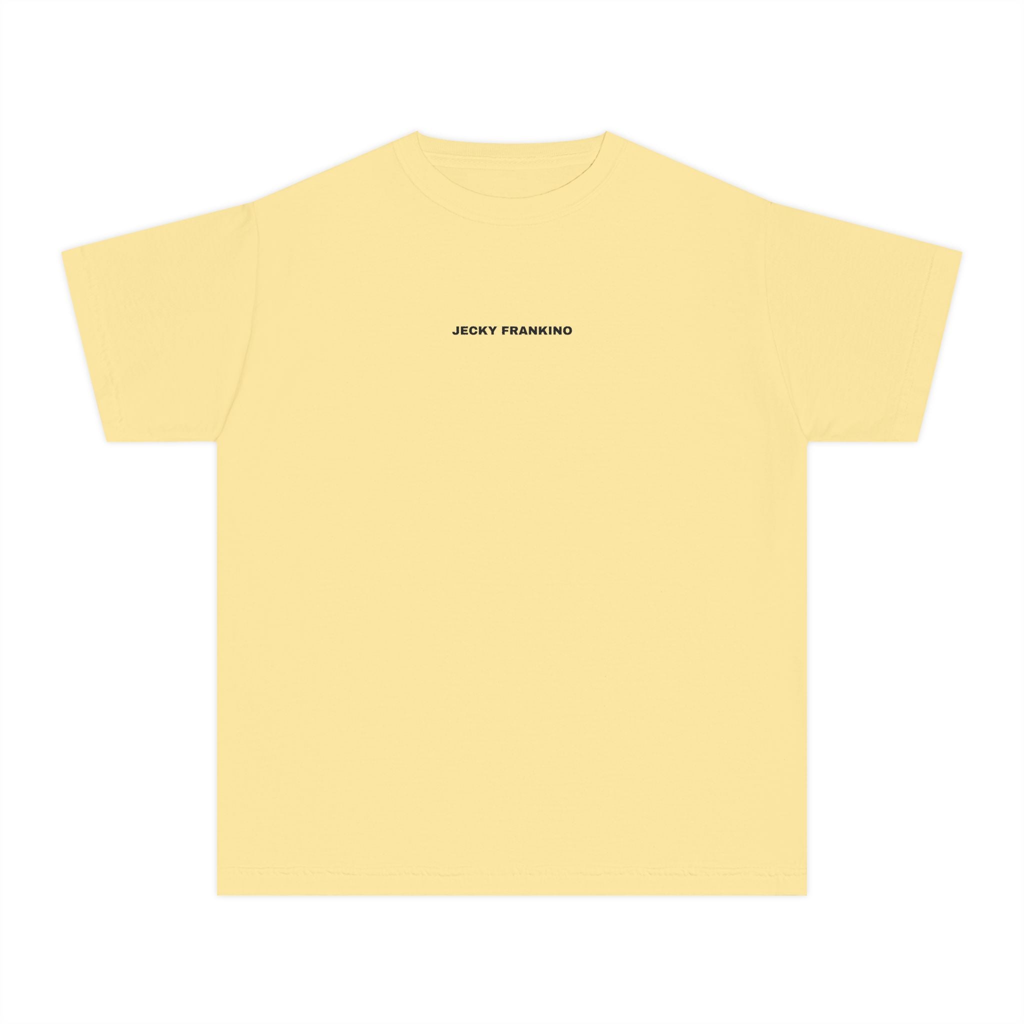 Smiling Face Graphic Youth Tee | Minimal Emoji Back Print