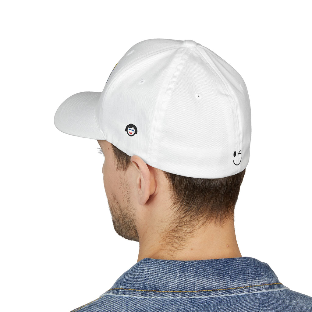 JECKY Text Patch Cap | Embroidered Baseball Hat, Winking Back Detail