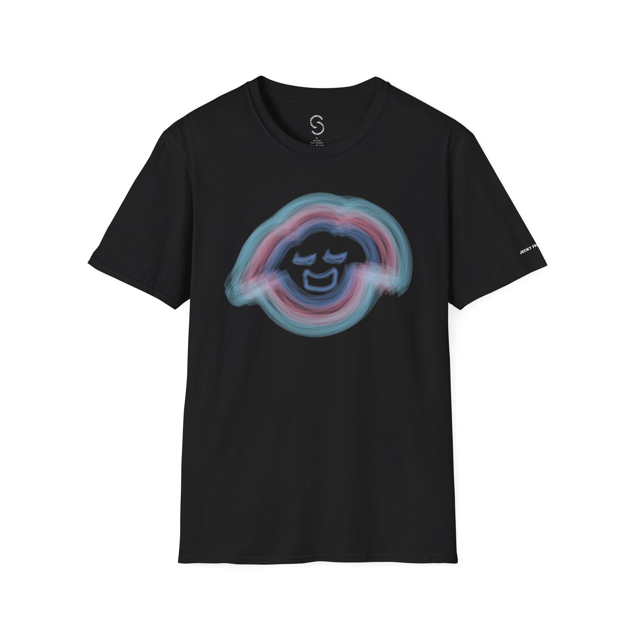 Smiling Rainbow Jecky Frankino Face T-Shirt | Pastel Vaporwave Smile Tee