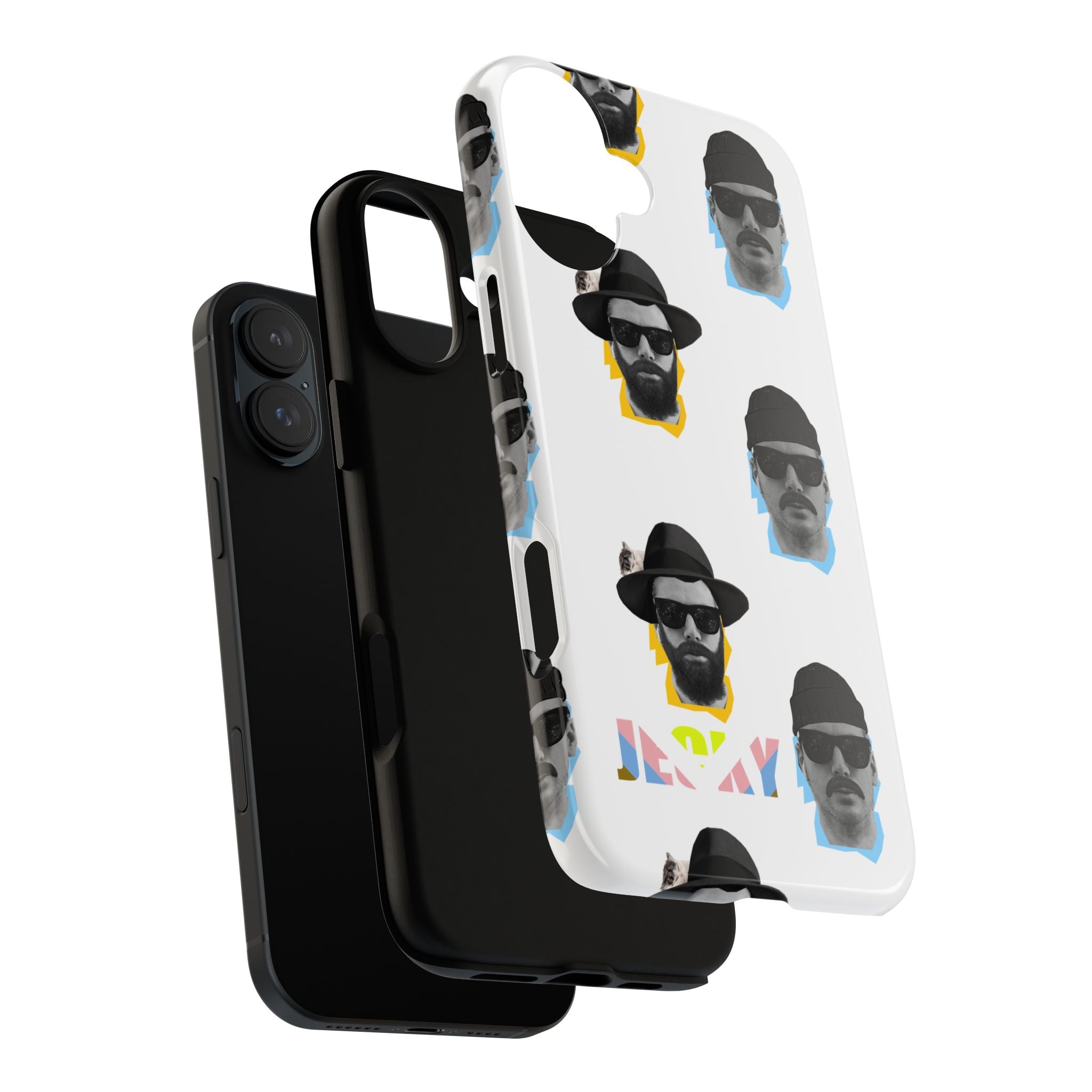 Mustache JECKY Faces phone case | Tough Phone Case, pattern, retro portraits