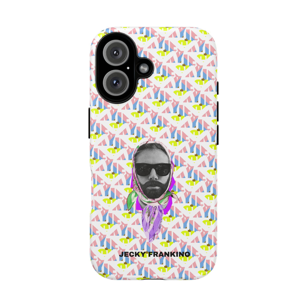 JECKY Retro Geometric Pattern with Sunglass Portrait Phone Case | Tough Cases