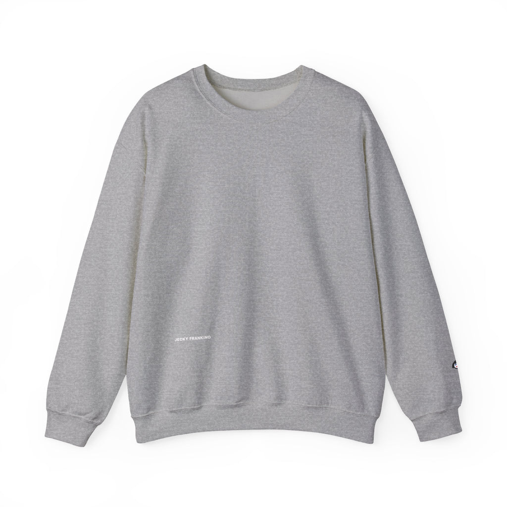 JECKY is/back Crewneck Sweatshirt | Minimal Back Text Design