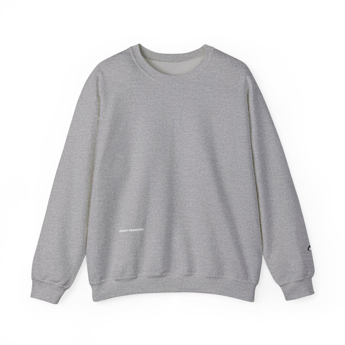 JECKY is/back Crewneck Sweatshirt | Minimal Back Text Design