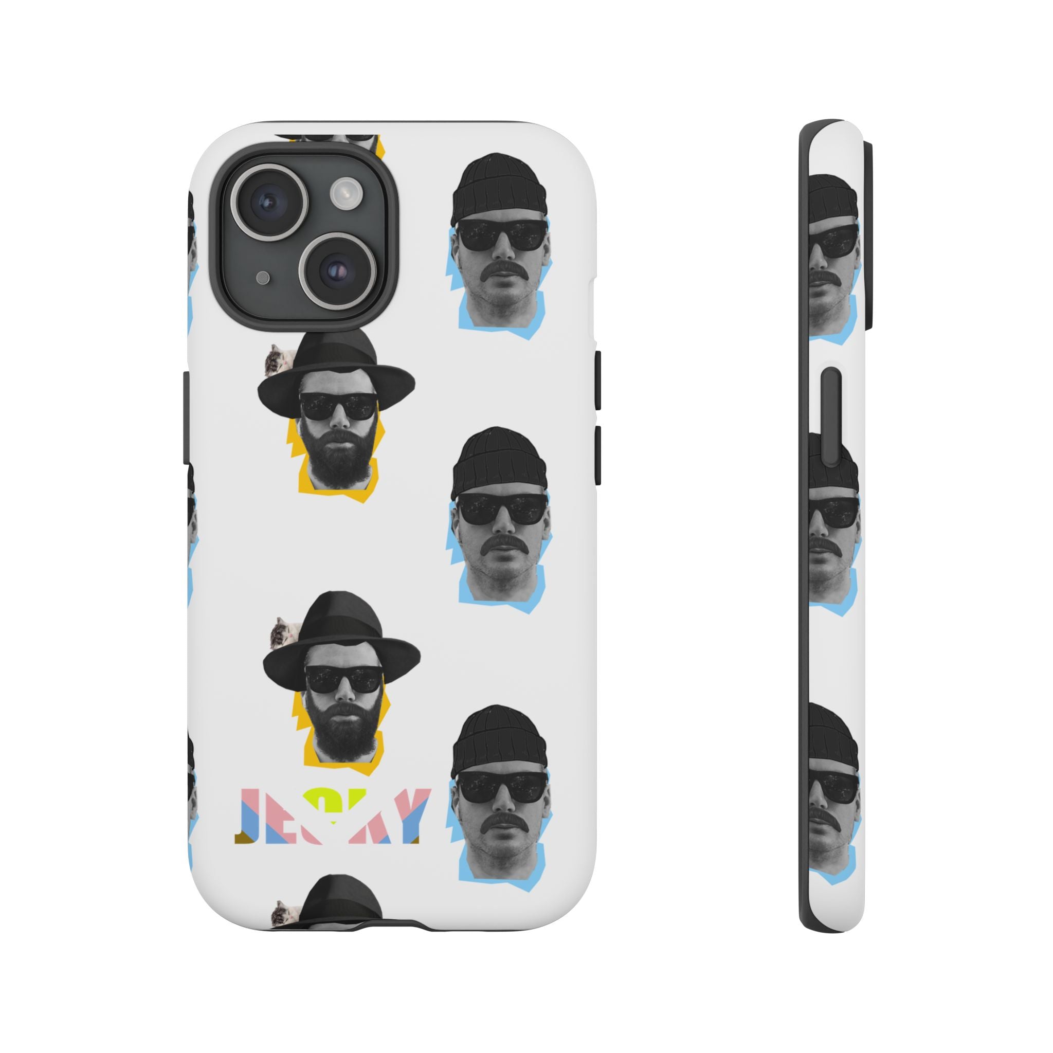 Mustache JECKY Faces phone case | Tough Phone Case, pattern, retro portraits