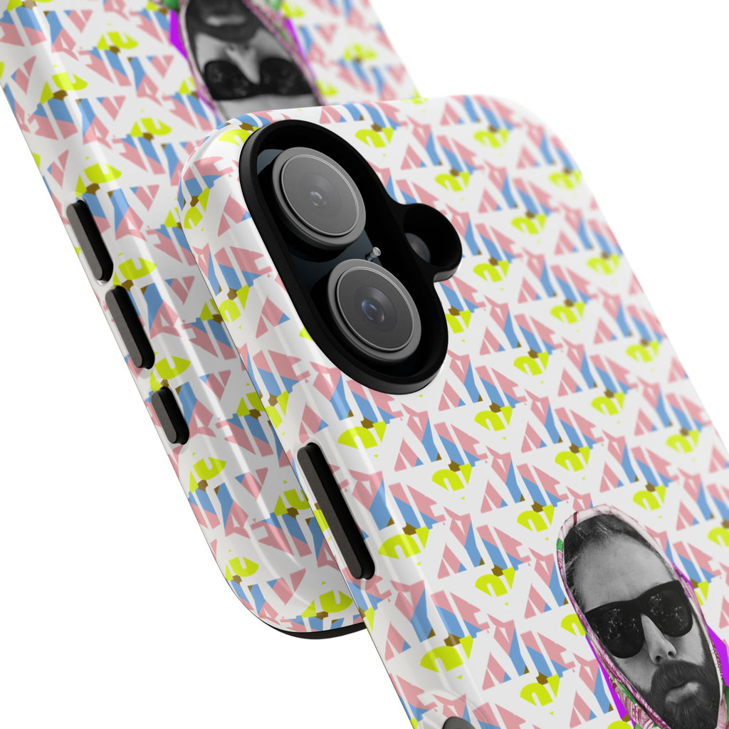 JECKY Retro Geometric Pattern with Sunglass Portrait Phone Case | Tough Cases