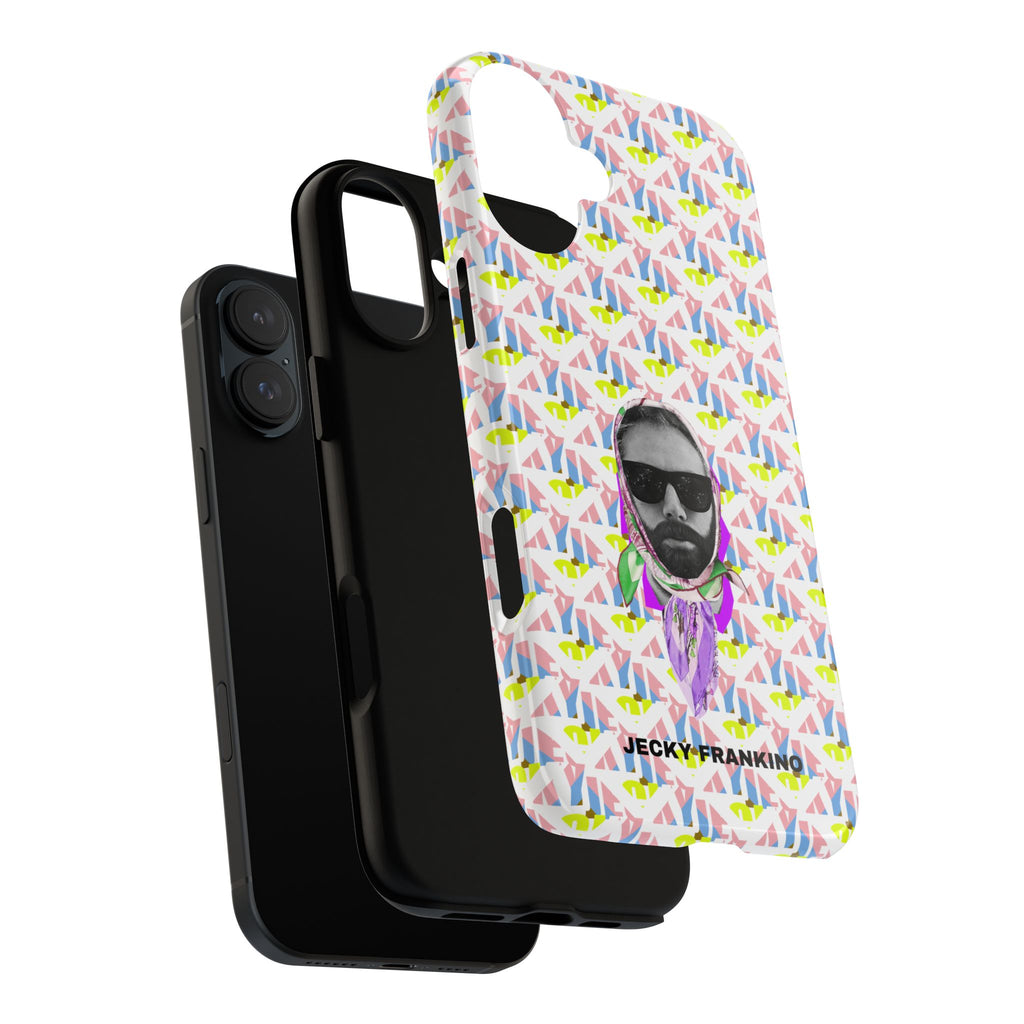 JECKY Retro Geometric Pattern with Sunglass Portrait Phone Case | Tough Cases