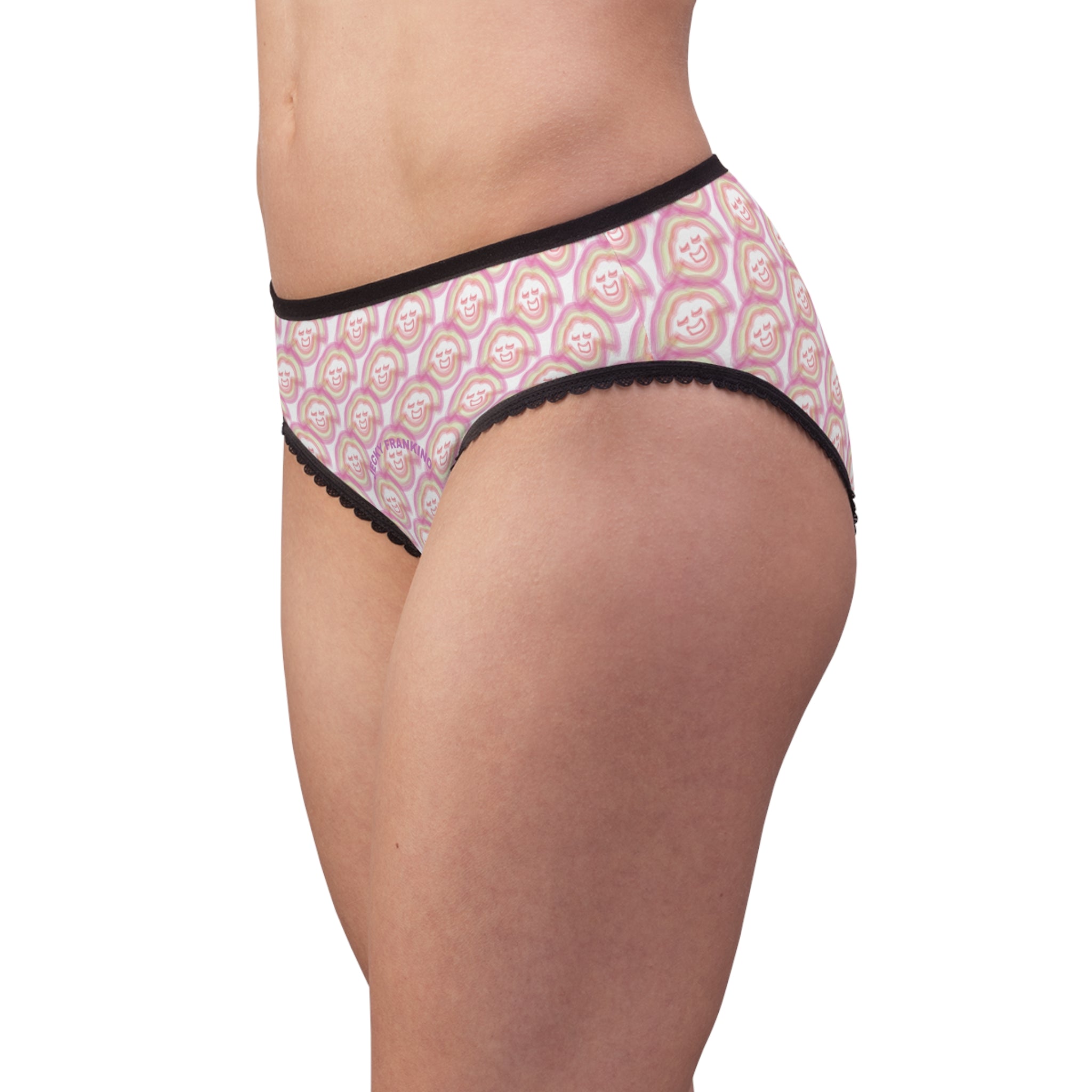Smiling Sun JF Pattern Women's Briefs | Pink Retro All-Over Print