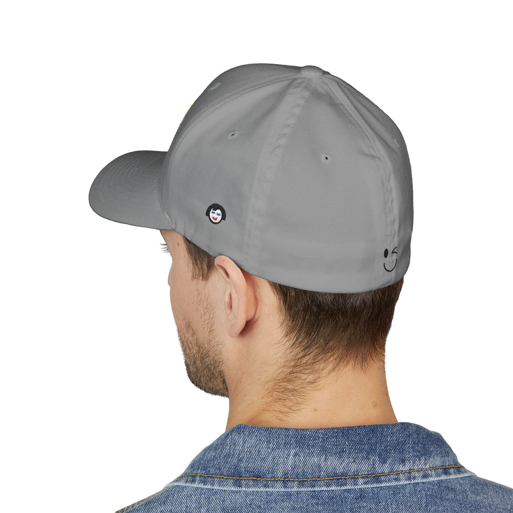 JECKY Text Patch Cap | Embroidered Baseball Hat, Winking Back Detail