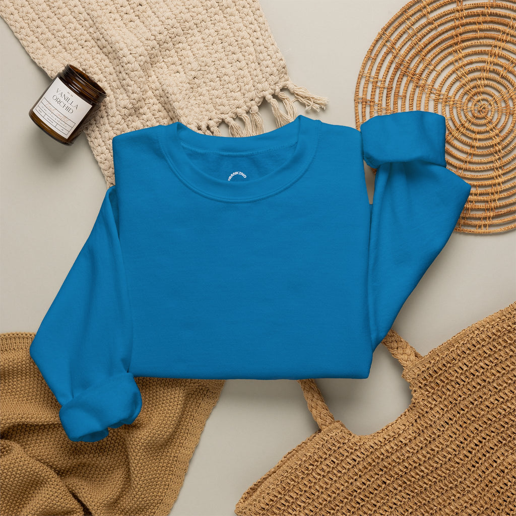 JECKY is/back Crewneck Sweatshirt | Minimal Back Text Design
