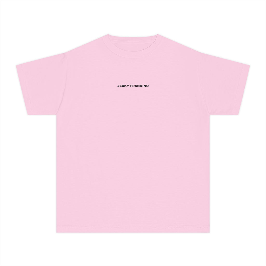 Smiling Face Graphic Youth Tee | Minimal Emoji Back Print