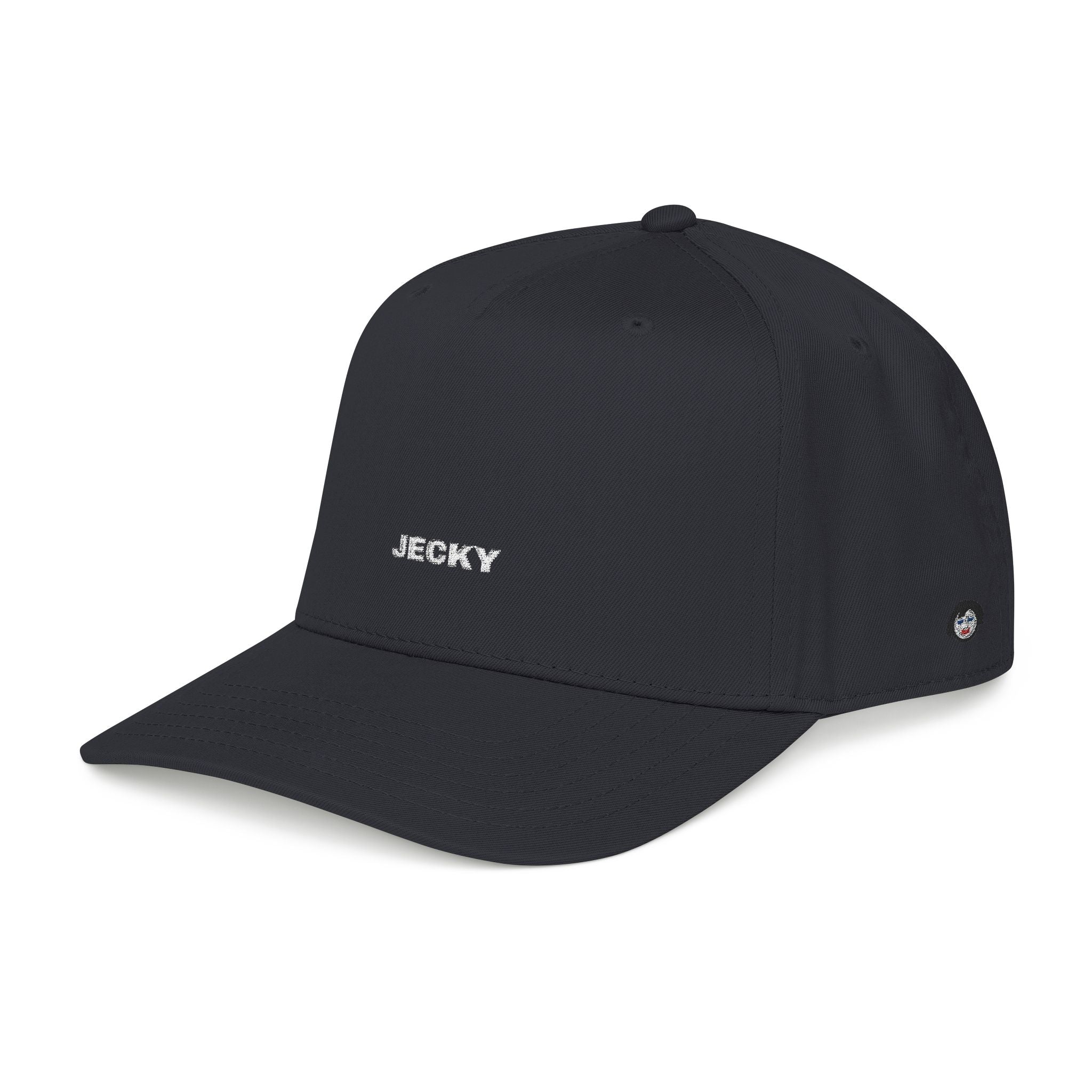 Yellow Script Logo Mid Profile Baseball Cap | Two-Tone Brim, Embroidered Back Logo