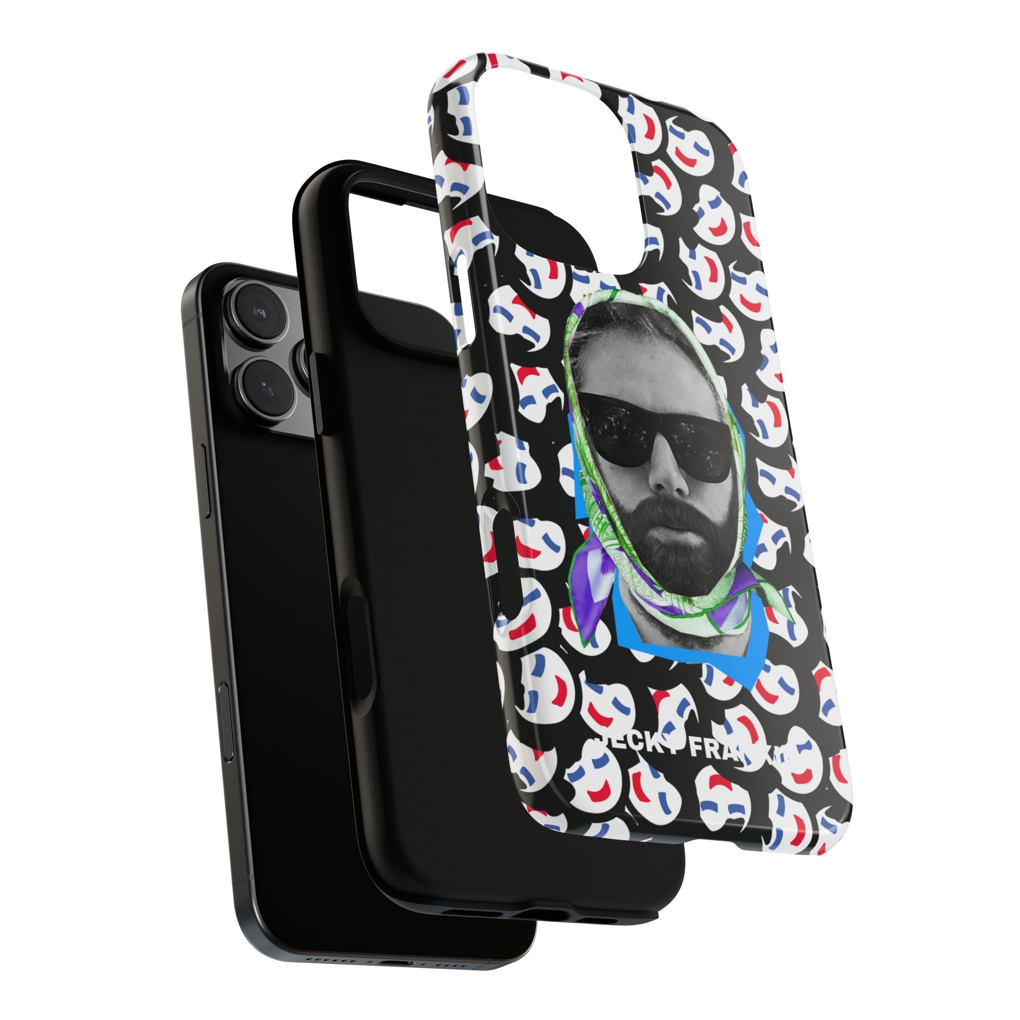 Smiling Mask Pattern Portrait Phone Case | Tough Cases