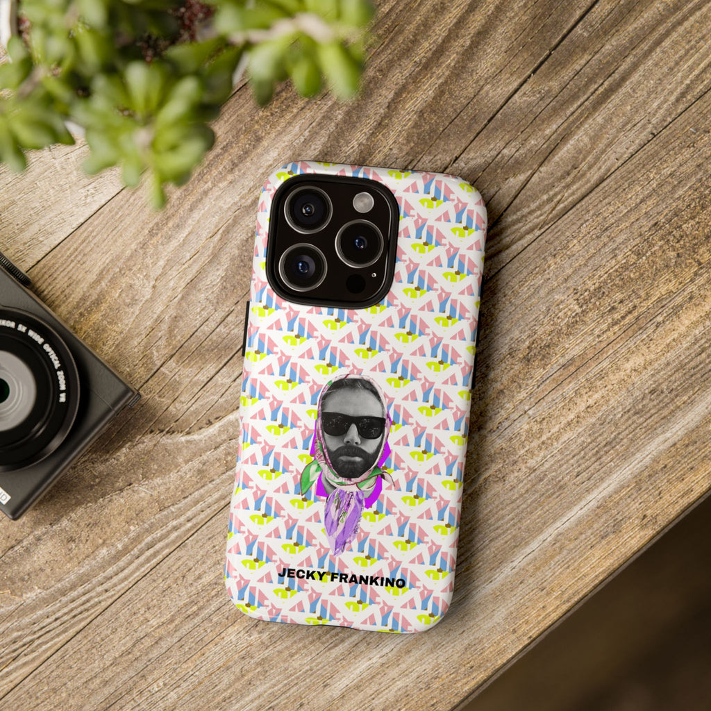 JECKY Retro Geometric Pattern with Sunglass Portrait Phone Case | Tough Cases