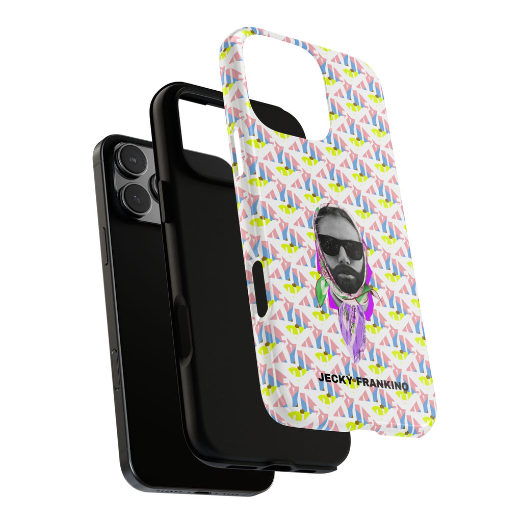 JECKY Retro Geometric Pattern with Sunglass Portrait Phone Case | Tough Cases