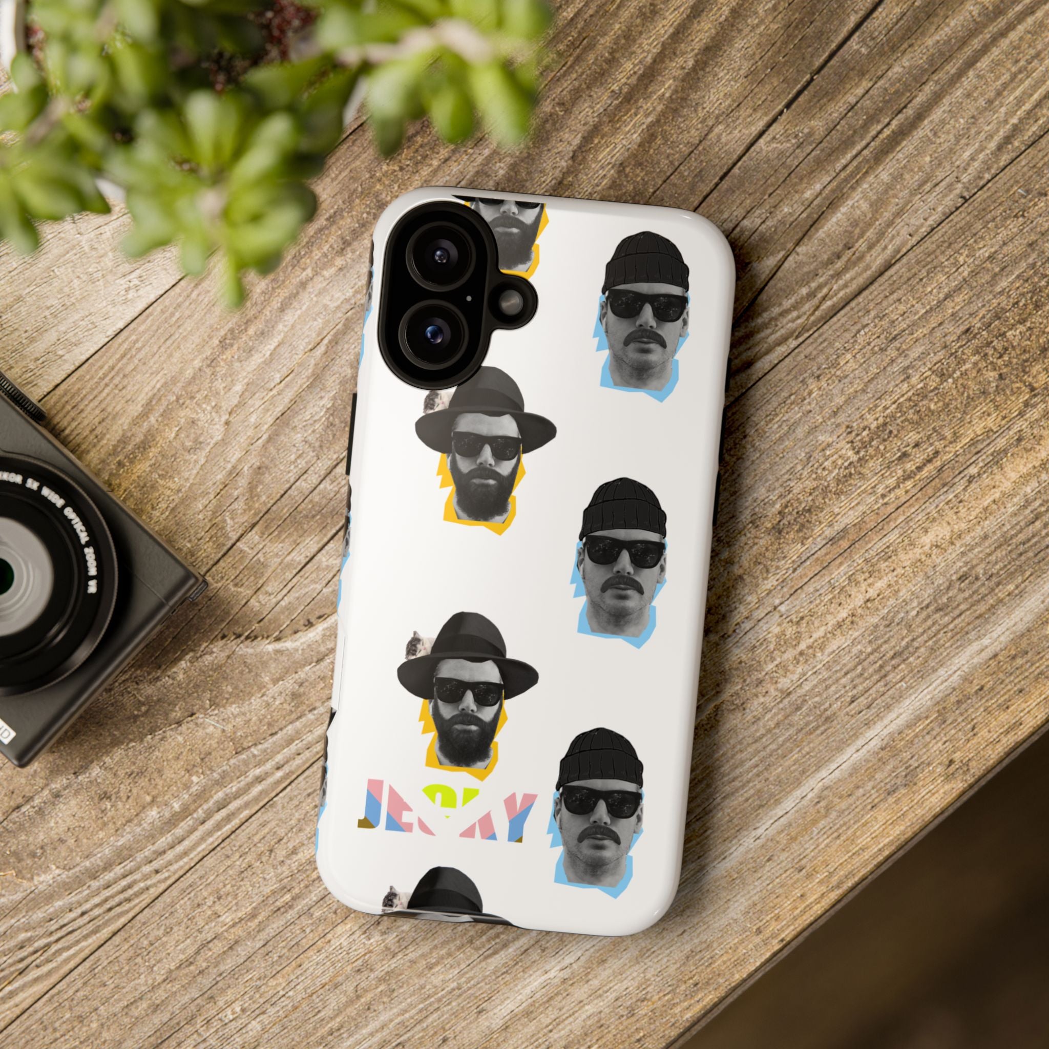 Mustache JECKY Faces phone case | Tough Phone Case, pattern, retro portraits
