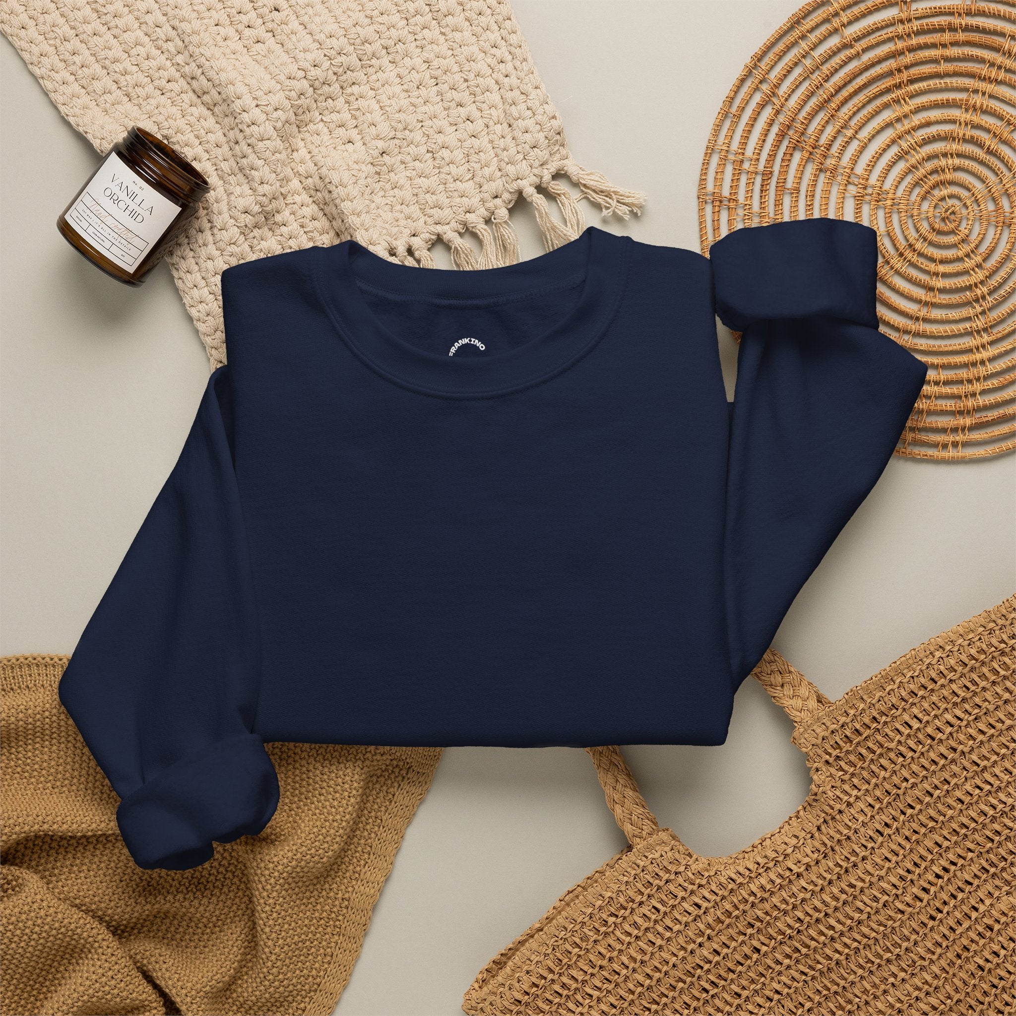 JECKY is/back Crewneck Sweatshirt | Minimal Back Text Design