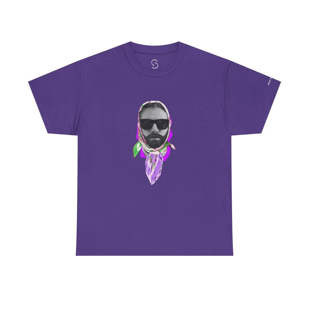 JECKY Fuxia FOULARD  Man  T-Shirt | Retro Portrait, Sunglasses, Vaporwave Accent