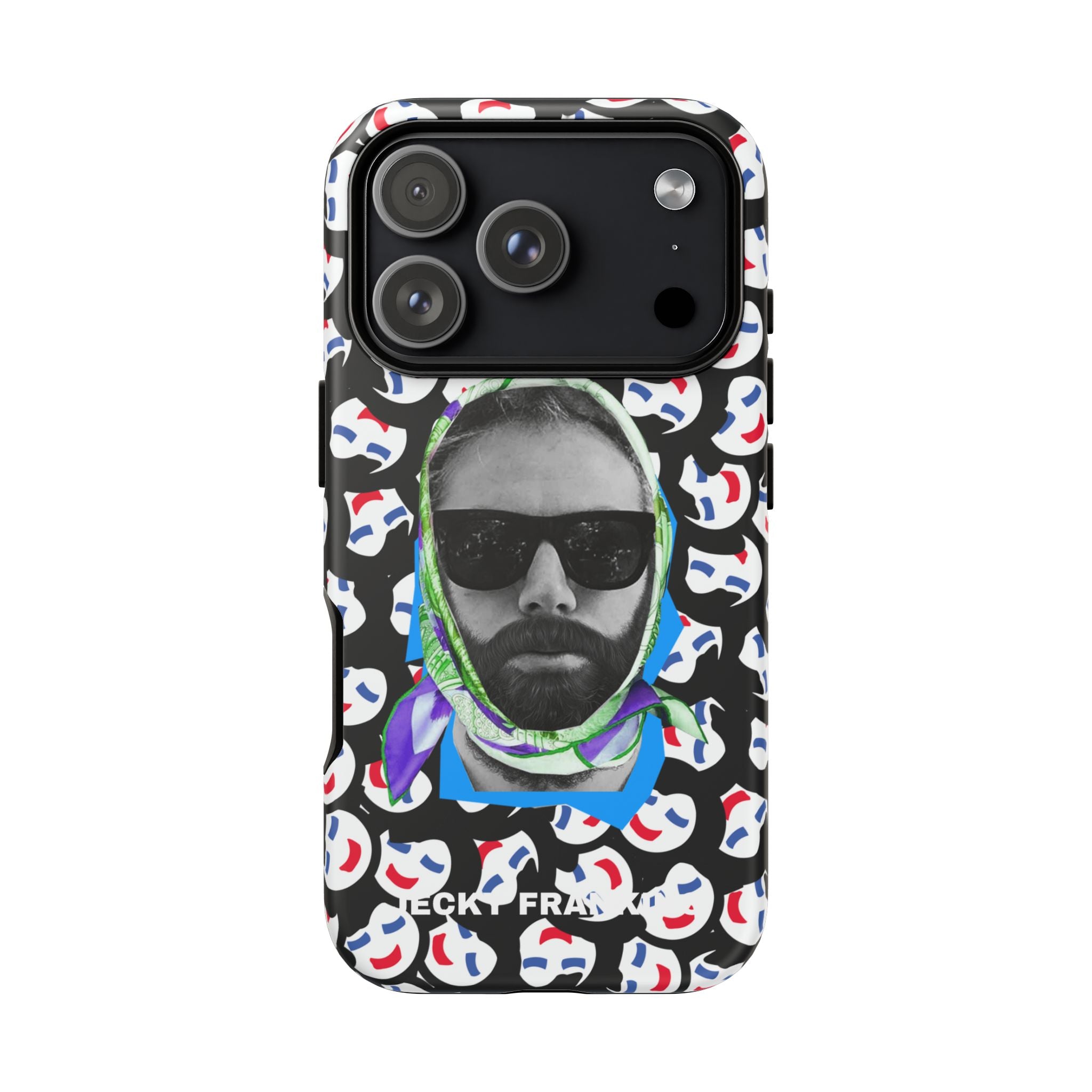 Smiling Mask Pattern Portrait Phone Case | Tough Cases
