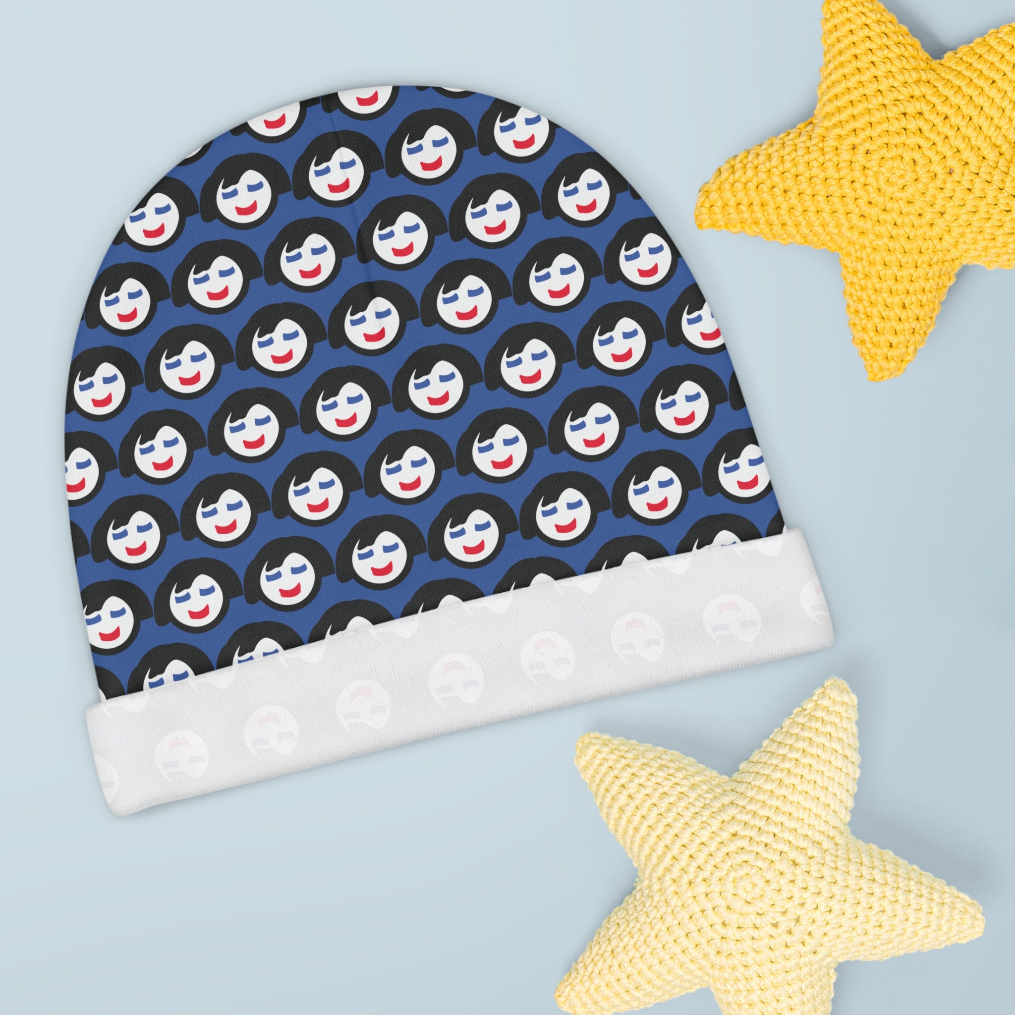 Smiling Face Pattern Baby Beanie