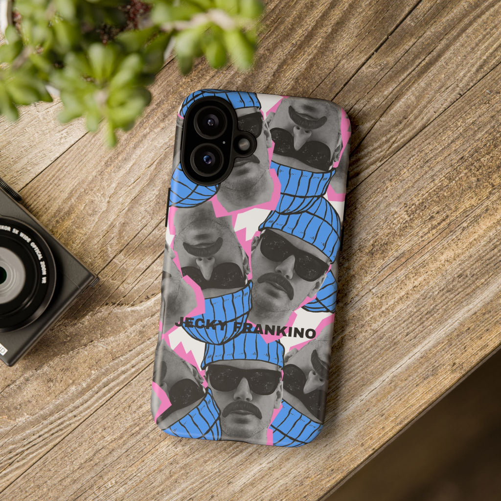 Retro Beanie Portraits phone case | iPhone protective case, quirky face collage