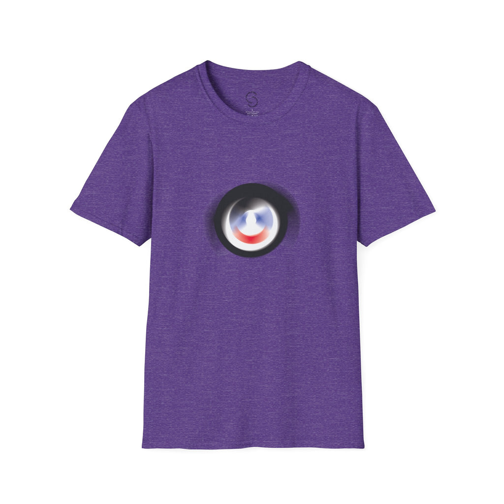 Abstract Color Swirl T-Shirt | Minimal Lens Circle Graphic