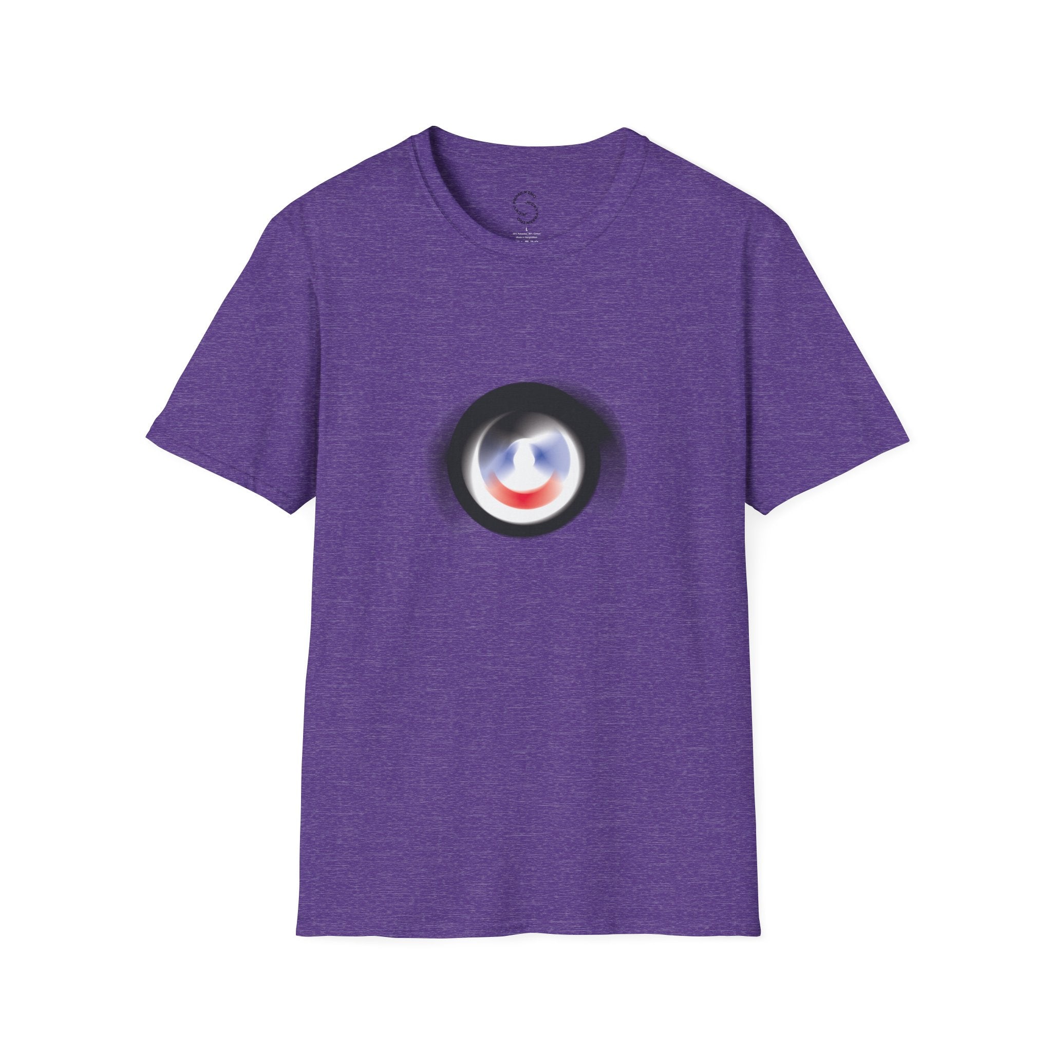Abstract Color Swirl T-Shirt | Minimal Lens Circle Graphic