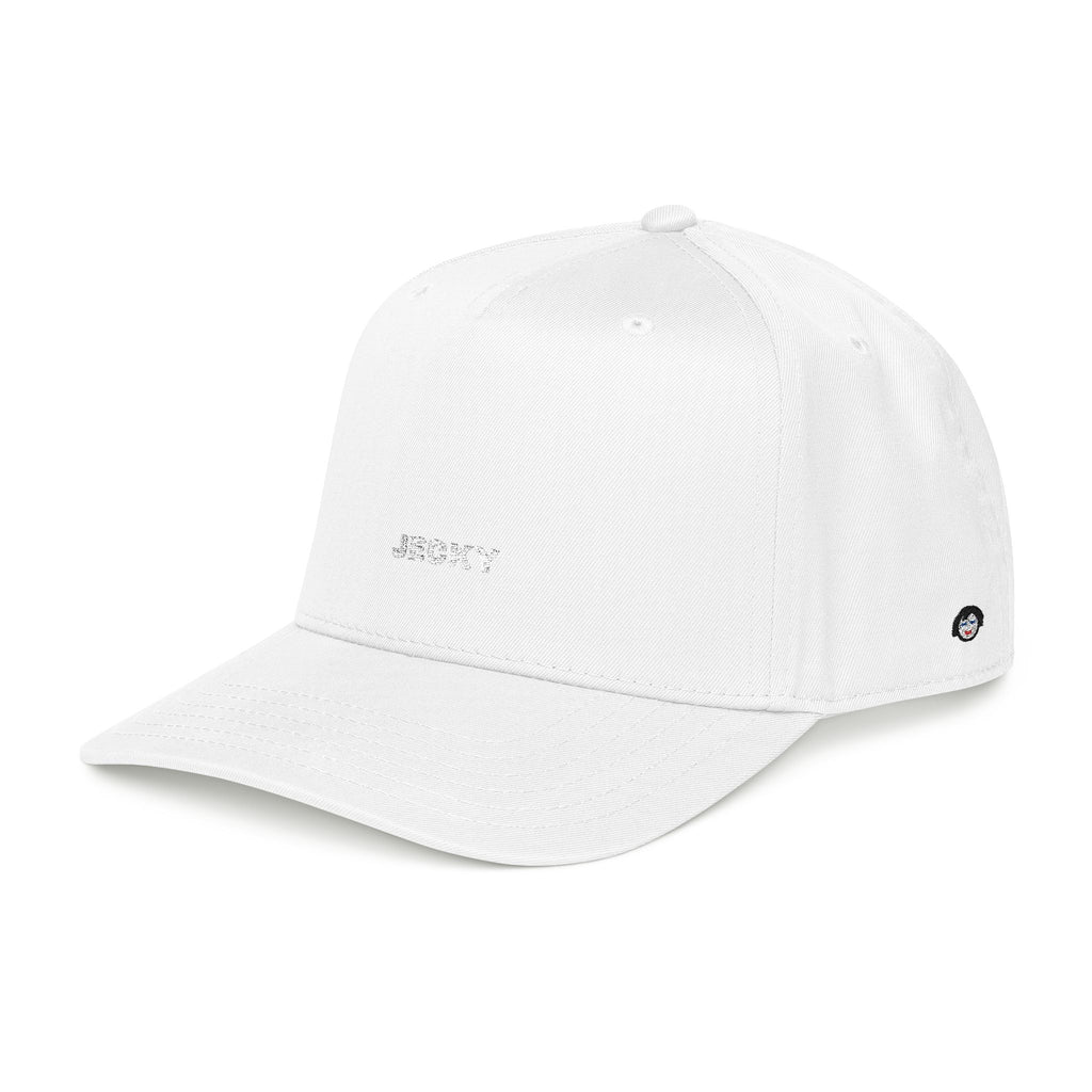 Yellow Script Logo Mid Profile Baseball Cap | Two-Tone Brim, Embroidered Back Logo