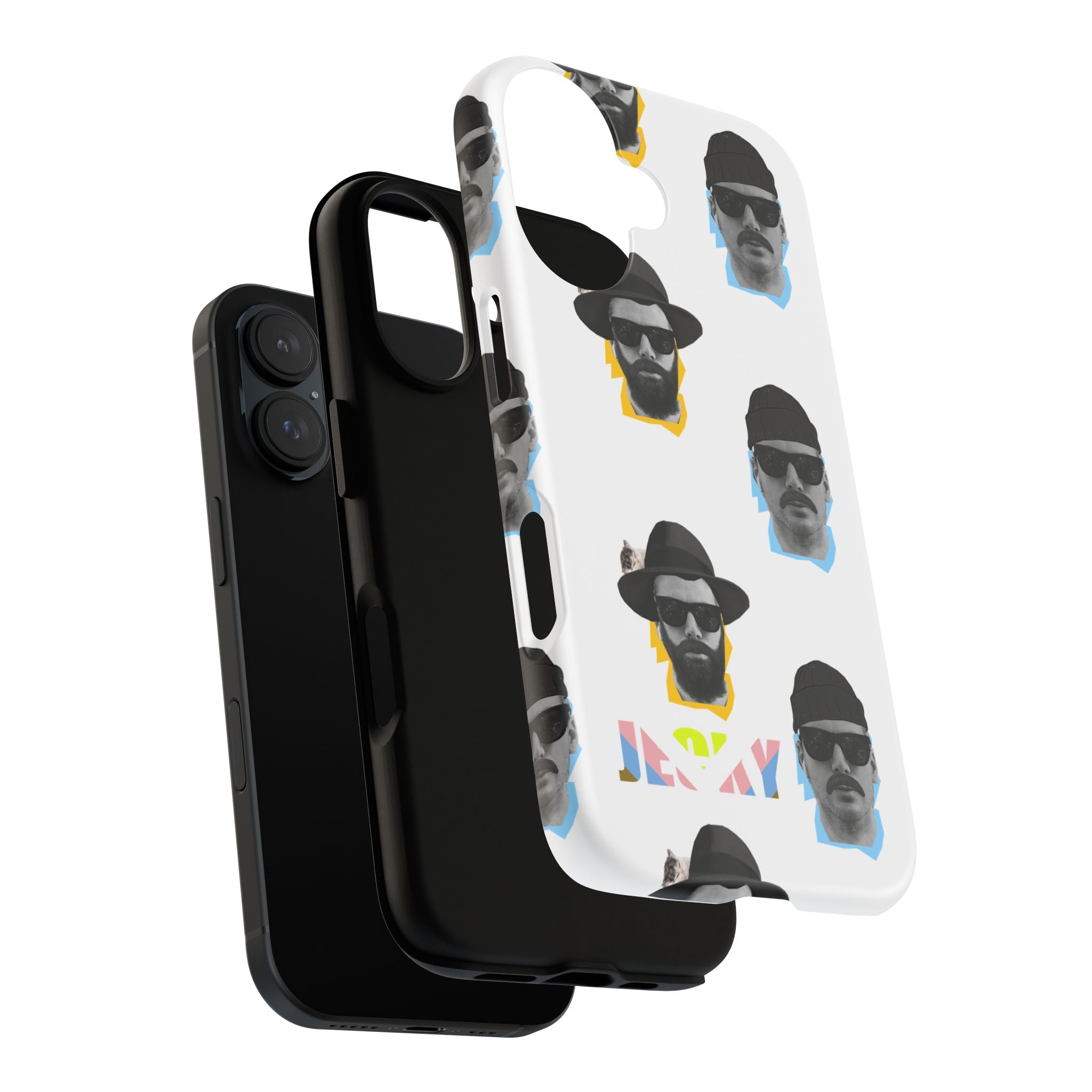 Mustache JECKY Faces phone case | Tough Phone Case, pattern, retro portraits