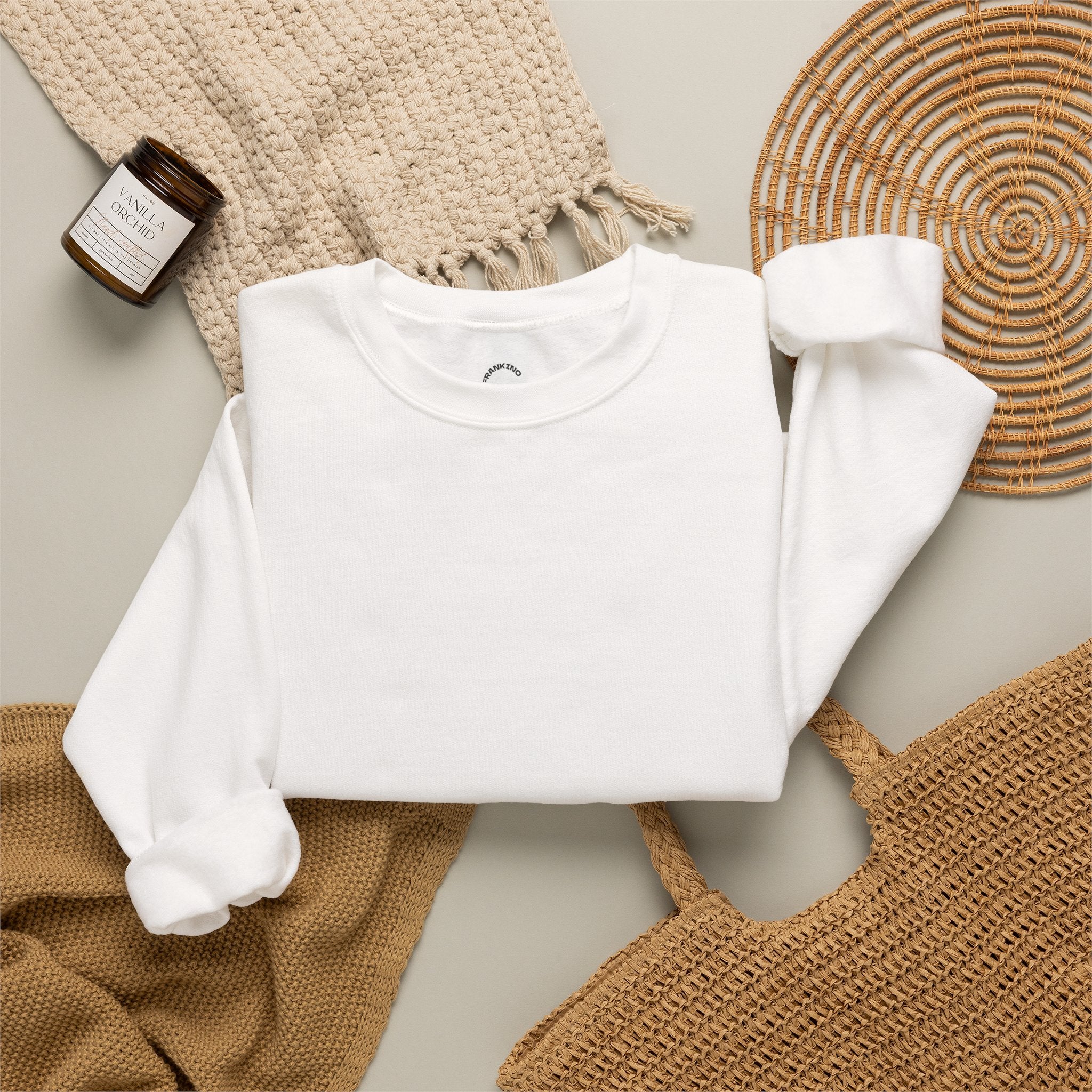 JECKY is/back Crewneck Sweatshirt | Minimal Back Text Design