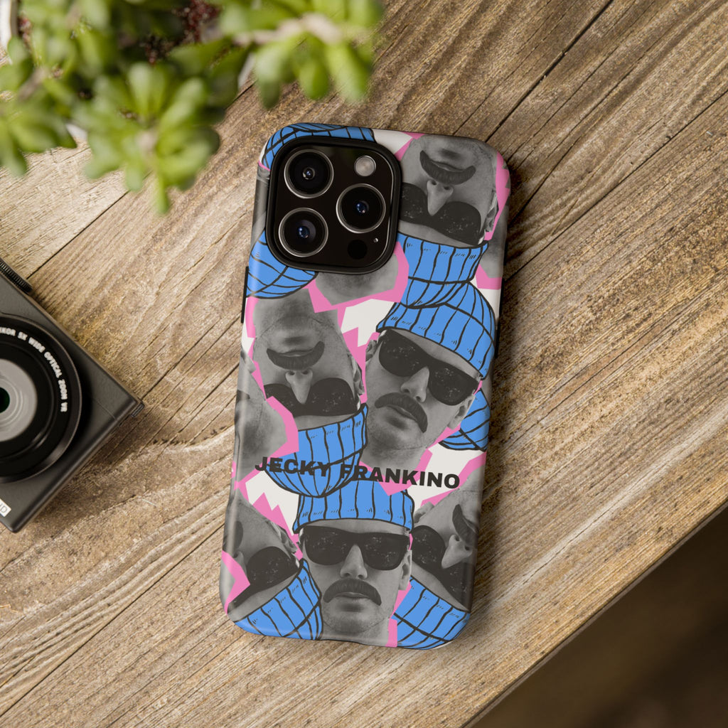 Retro Beanie Portraits phone case | iPhone protective case, quirky face collage