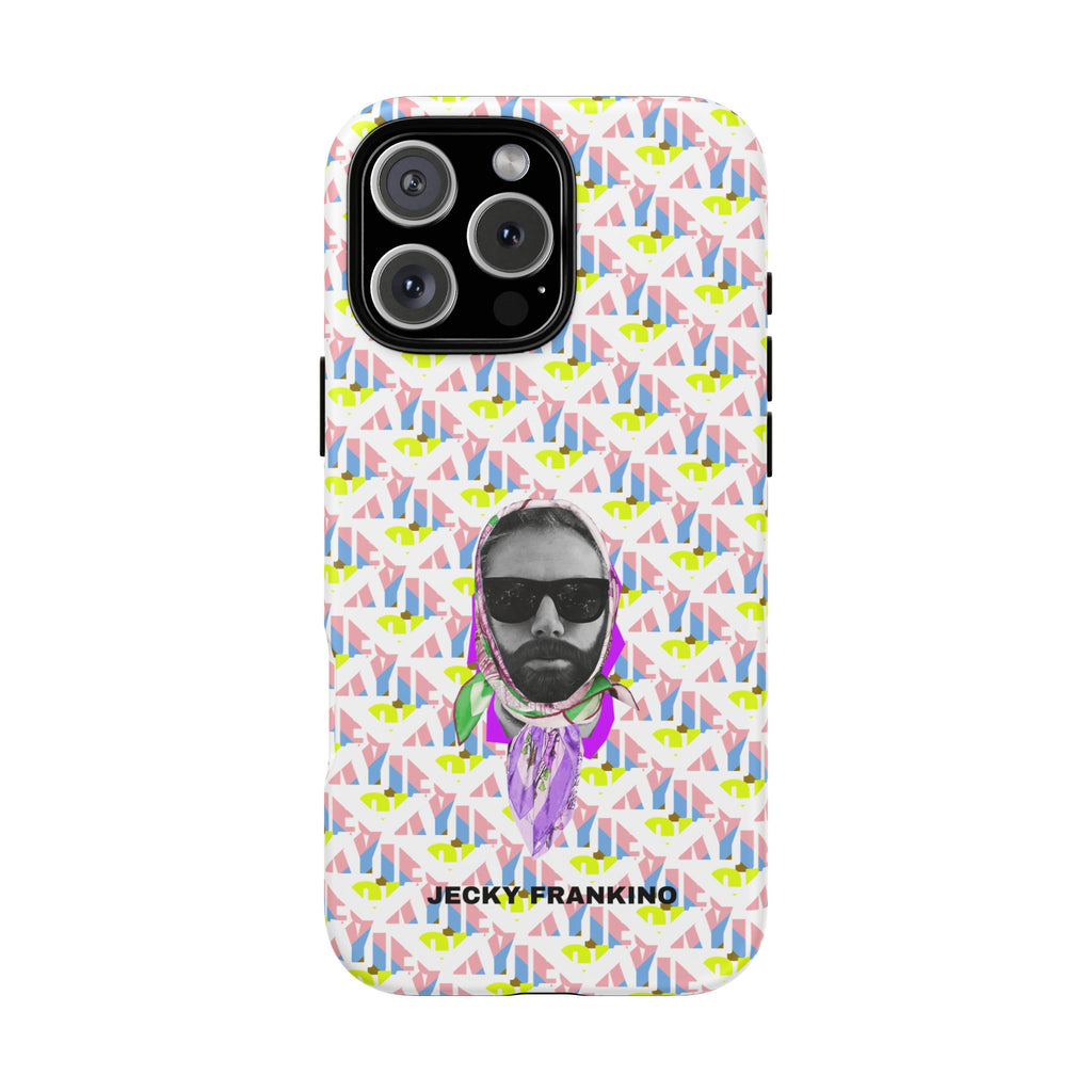 JECKY Retro Geometric Pattern with Sunglass Portrait Phone Case | Tough Cases