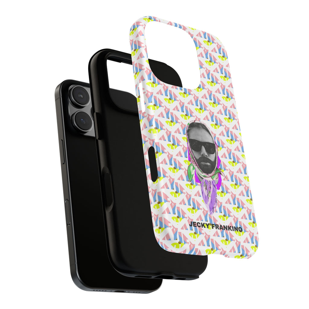 JECKY Retro Geometric Pattern with Sunglass Portrait Phone Case | Tough Cases