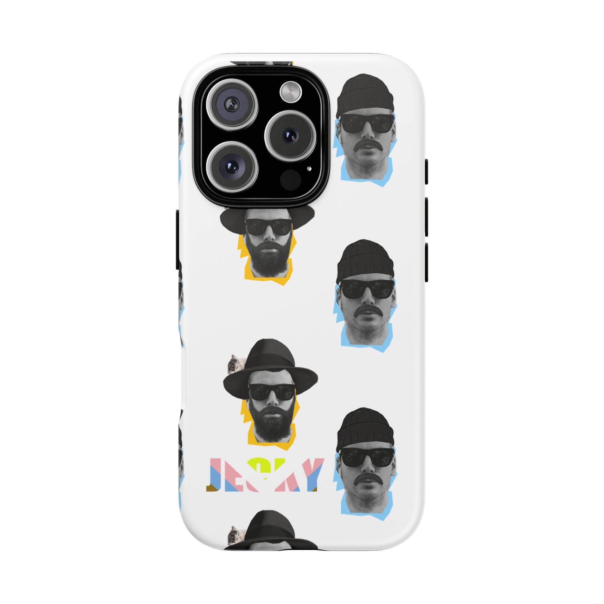 Mustache JECKY Faces phone case | Tough Phone Case, pattern, retro portraits